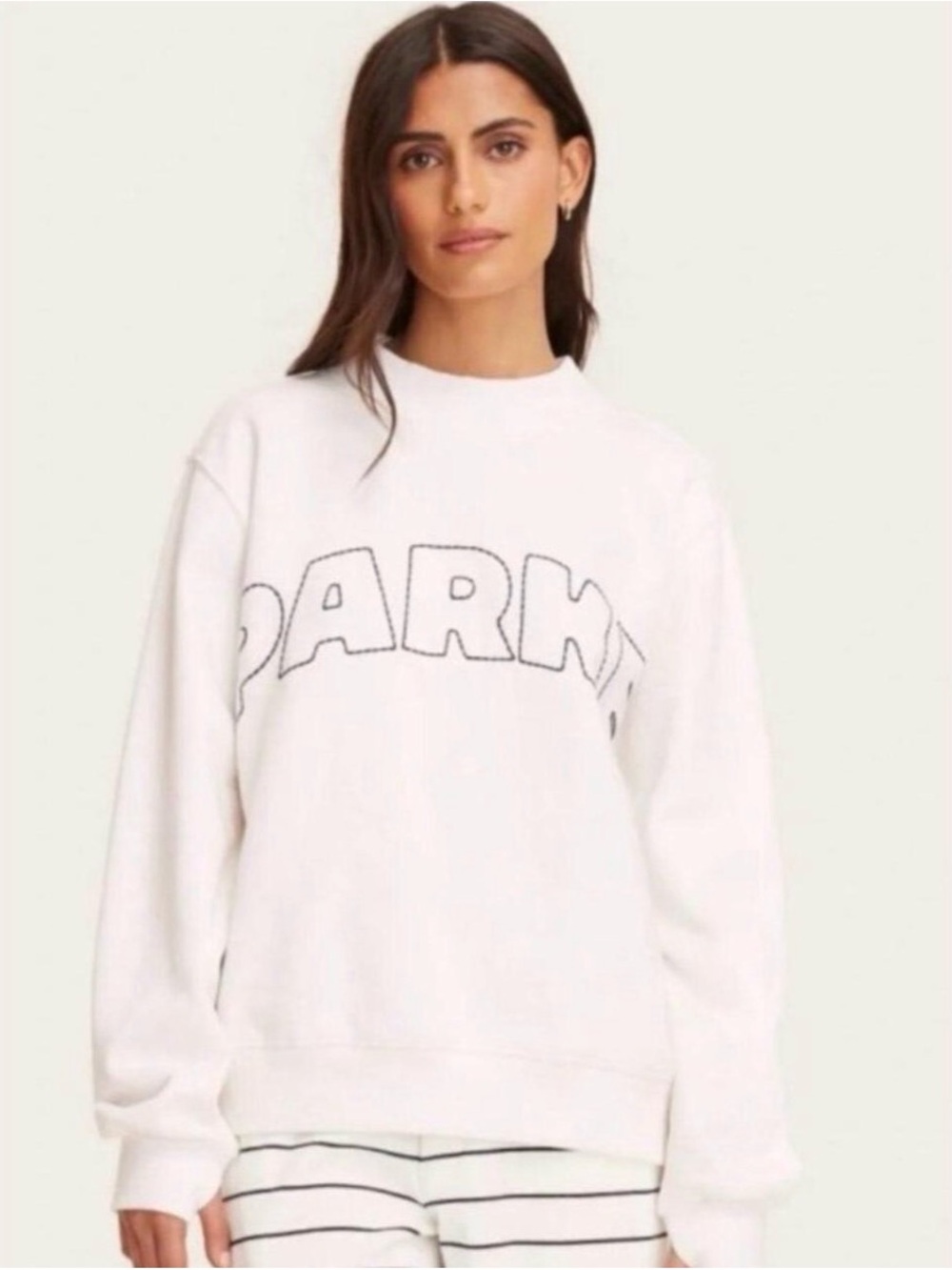 Parke x Target white mockneck pullover sweatshirt
